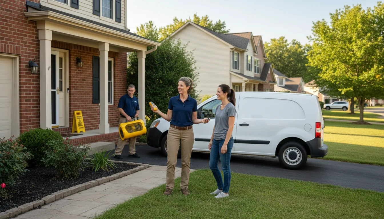 Residential water damage restoration in Upland, NE